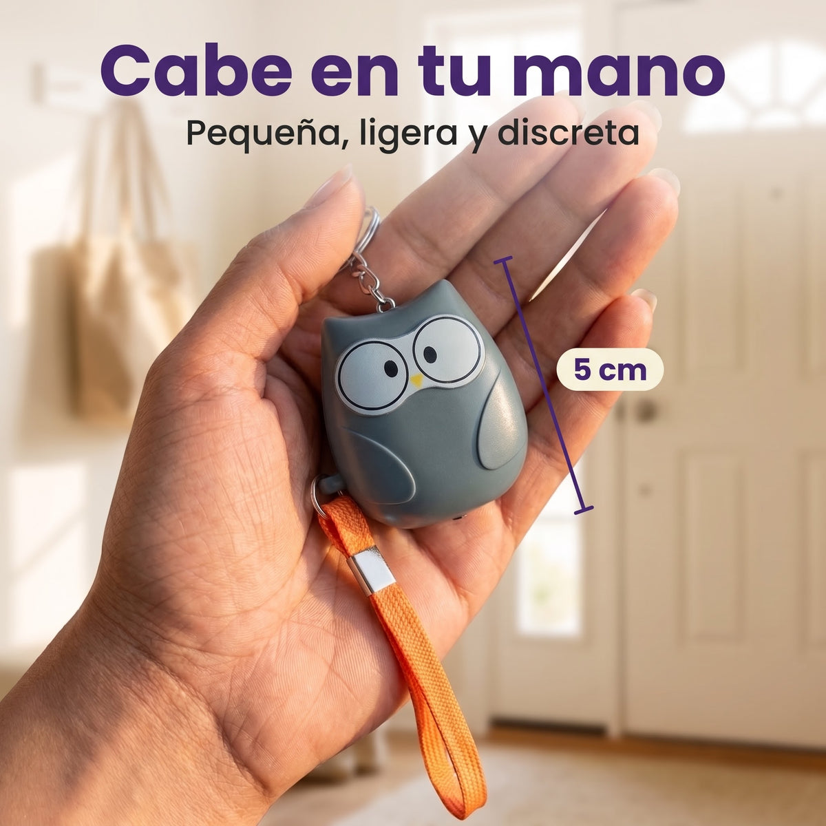 Guardiana Búho – Alarma Personal de 130 dB con Linterna